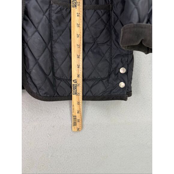 Cherokee Mens Black Corduroy Collar Quilted Chore Coat Barn Jacket Size Medium - Picture 6 of 8